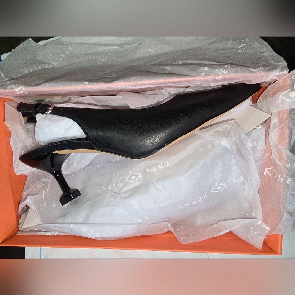 Size 6.5 NIB!‎ Katy Perry Slingback Black Heels - Picture 8 of 9